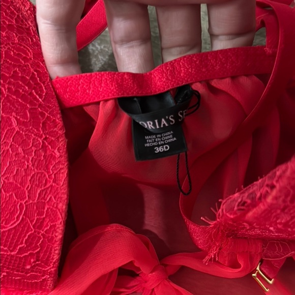 Victoria's Secret Red Underwire Babydoll Bra nighty - Picture 2 of 6